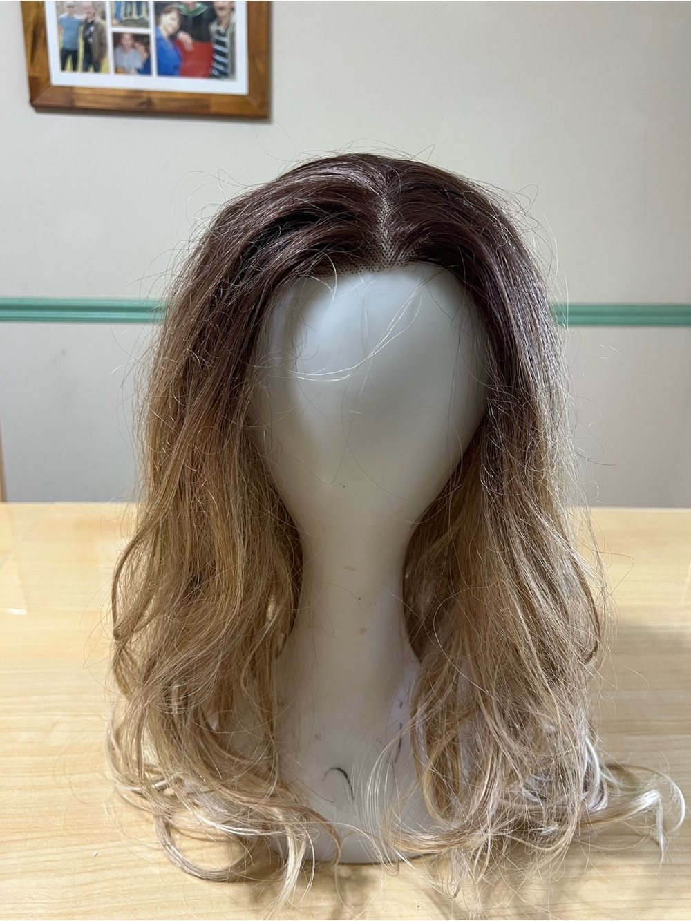 Luxe Ombre Synthetic Wig in Brown to Blonde - Natural Waves